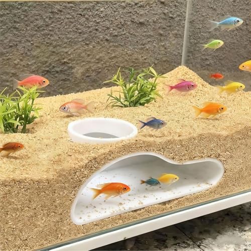 Underwater Tube Tunnel For Aquariums With Safe Cavity For Fish Shrimp Loaches To Explore And Rest In Stimulating Habitat Setup(Small White) - color: White, size: zzzz-s