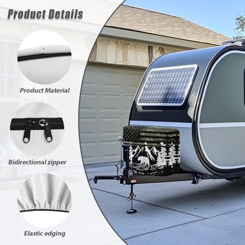American Flag Mountain Travel Trailer Propane Tank Cover Waterproof Propane Gas Tank Cover Sun Protection with Zipper Four Seasons General - color: American Flag Mountain, size: S(20LB)