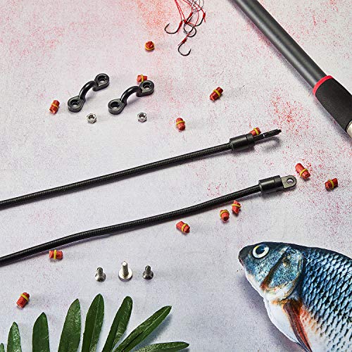 Mudder 6 Sets Fishing Rod Strap Holder, Adjustable Deck Mount Connector for Boat Marine Supply, 18-inch Pole Holder for Secure Rod Storage