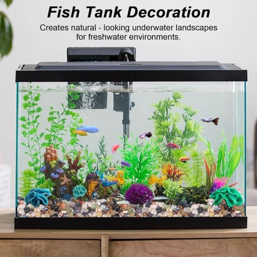 Fish Tank Decor,Landscaping Pebbles, River Rocks Decorative Ornamental Pebbles, DIY Smoothed Rocks for Potted Plant Resin Art Vase Fillers Aquarium Gravel Rocks (Mixed Color, 10 Pounds) - color: Mixed color, size: 10 Pounds