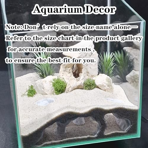 Aquarium Cave Decor，Under Gravel Tunnel Hideout with Viewing Ports, Substrate-Friendly Fish Tank Decoration for Pleco, Shrimp & Corydoras (Desert Yellow, Small) - color: Desert yellow, size: Small