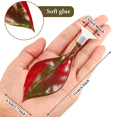 WILLBOND 2 Pcs Red Silicone Betta Fish Bed Leaf Hammock Betta Fish Tank Accessories Decorations for Aquarium Ornaments, Practical Resting Spot, Comfortable and Safe - color: Red