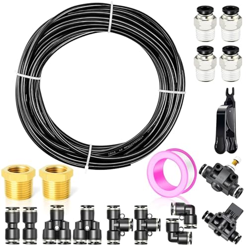 TAILONZ PNEUMATIC Black DOT 3/8 Inch od 10 Meter 32.8ft Nylon Air Tubing Kit Pipe Hose Air Line Tubing Or Fluid Transfer Pneumatic tubing - size: 3/8"OD, style: Black Nylon Air Hose