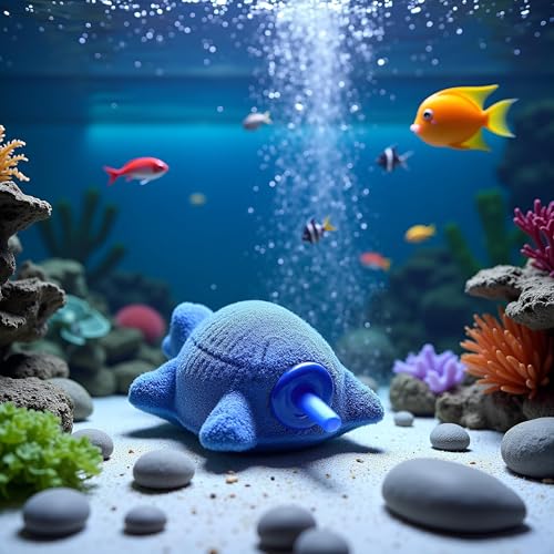 Blue Turtle Aquarium Bubble Air Stone Diffuser Fish Tank Aerator Oxygen Pump Ornament Decor Aquarium Air Pump Accessories