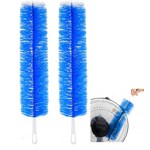 Fan Cleaner Brush，Fan Brush Cobweb Duster Microfiber Duster Ideal for Ceiling Duster, Household Duster Curtains，Fan Cleaner for Box Fan（2PCS）