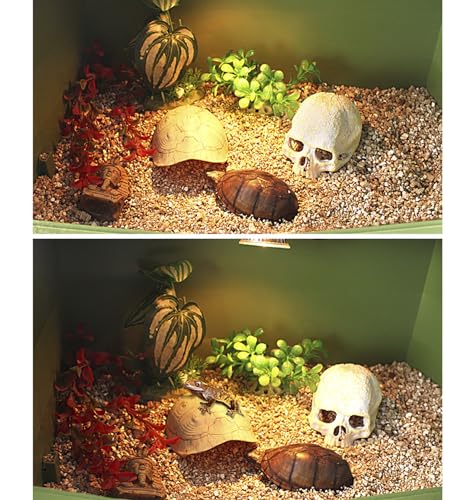 Reptile Breeding Box Shelter Terrarium Hideout Hide Caves Climbing Platform Resin Turtle Shell Habitat Decor