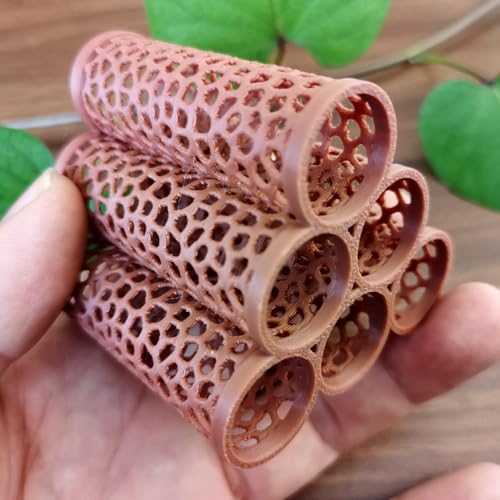 Fish Tank Decor Shrimp Tank Accessories Aquarium Cave Shrimp Hideout Reptile Hideout Habitat Cave for Fish and Shrimp to Swim (Light Brown) - color: Light Brown