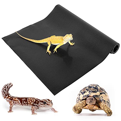 REPTI ZOO Reptile Substrate Mat Terrarium Carpet, 118" x 23.6" Non-Adhesive Reptile Terrarium Bedding Substrate Liner, Reptile Tank Accessories for Bearded Dragon,Leopard Gecko,Lizard,Tortoise