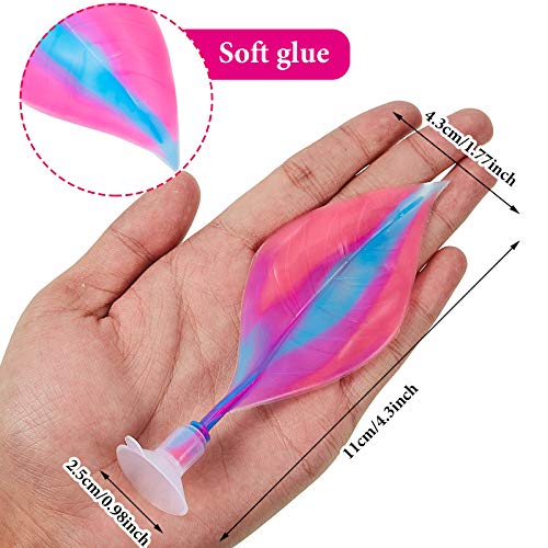WILLBOND 2 Pcs Blue Pink Silicone Betta Fish Bed Leaf Hammock Betta Fish Tank Accessories Decorations for Aquarium Ornaments, Practical Resting Spot, Comfortable and Safe - color: Blue, Pink