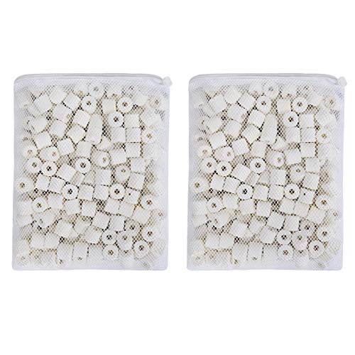 JIHAQUA Aquarium Bio Ceramic Rings 6 lbs Filter Media for Pond Fish Tank Canister Filter - size: 6 lbs
