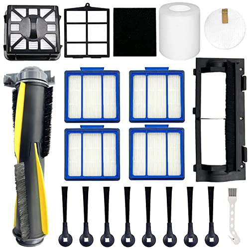 Replacement Part for Shark IQ R101AE RV1001AE AV912S AV1010AE RV1000 AV970 AV993 AV1002AE,1 Main Brush,1 Roller Brush Cover,4 Filter,8 Side Brushes,1 Pre Filter,1 Filter&1 Pre-Motor Foam&Felt Filter - color: 1+1+4+8+1+1+1 Pack