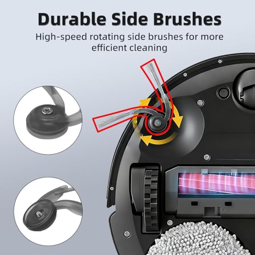24Pcs Qrevo S Pro Accessories Kit Replacement Compatible with Roborock QV 35A/QV 35S/Qrevo S Pro Robot Vacuum,2 Main Brush,4 Mop Cloth Pads,6 Side Brushes,4 HEPA Filters,6 Dust Bag,1 Cleaning Tool - style: for QV 35A/QV 35S/Qrevo S Pro
