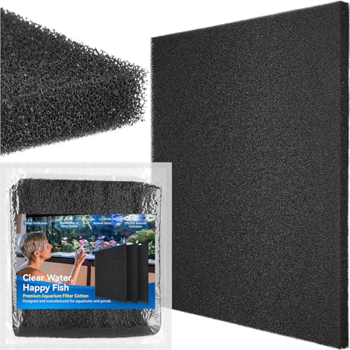 Borlech Aquarium Bio Filter Sponge Pad - Cut-to-Size Aquarium Filter Media for Fish Tank, Pond, Sump - Mechanical & Biological Filtration (18.5"x18.5"x0.8", 35PPI, 1 Pack) - size: 18.5"x18.5"x0.8" (35PPI) 1 PACK
