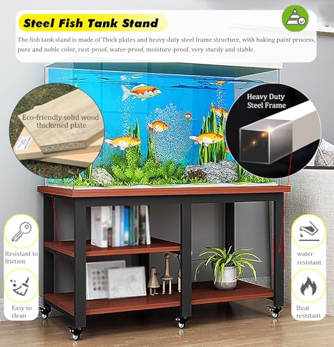 Multi-Tier Aquarium Stand | Rolling Pet Storage Cabinet | Durable Turtle & Reptile Holder | Versatile Fish Tank Shelf Organizer | Space-Saving Rack Solution - color: #2, size: 50x30x74cm/19.7x11.8x29in