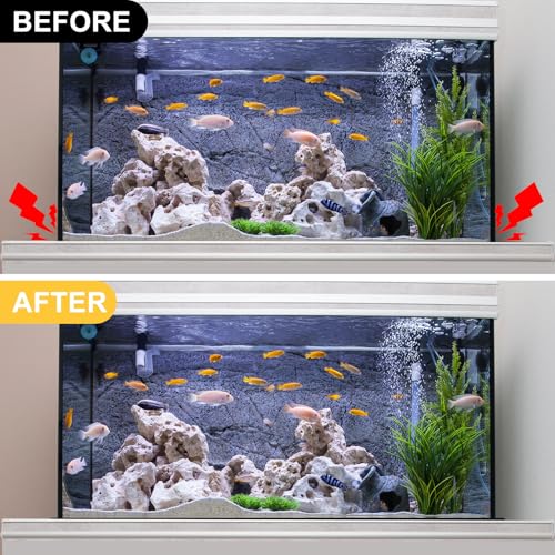 2 Pcs Aquarium Leveling Mat, 24x12 Inches Aquarium Mat for Under Tank, SBR Neoprene Fish Tank Pad – Waterproof, Non-Slip, Shock-Absorbing, Easy to Cut, Durable Base for Aquariums