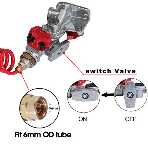 Aluminum Emergency Gladhand Valve Universal Glad Hands and Air Hose Brake Coupling Service Handshake Anodized Aluminum Glad Handle for Truck Semi Trailer RVs