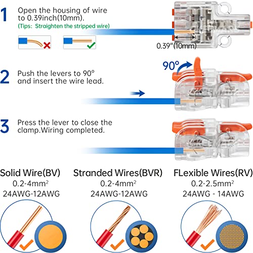 10Pcs Mini Electrical Wire Connectors, DIY Splicing into 4/6/8/9/10 Way Quick Connector Terminal Blocks (1 in 3 Out, PC) - style: 1 in 3 out, PC