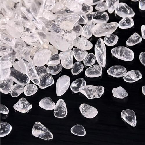 WAYBER 2 Lbs/920g Natural White Clear Quartz Crystal Stones Irregular Aquarium Pebble Decorative Rocks Gravels Sands for Turtle Tank//Terrarium/Flowerpot/Vase Decoration (Fill 2 Cups) - color: Clear, size: 2 Pounds