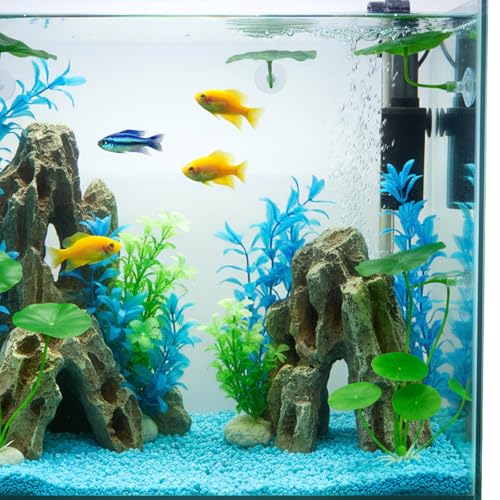 3 Pcs Betta Fish Leaf Hammock, Betta Fish Practical Resting Spot Bettas Suction Cup Tank Decor Green Hammock Plant Leaf Pad Fishes Breeding Resting Bed for Fishes Aquarium Decoration Ornaments
