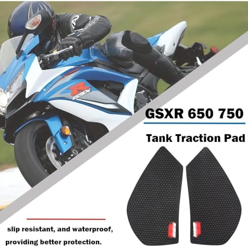 for 2026 2025 GSXR650 GSXR750 2019-2026 Motorcycle Accessories Fuel Tank Pads Sticker Side Gas Knee Grip Protector Traction Decals GSX-R - color: Gsxr650 Black