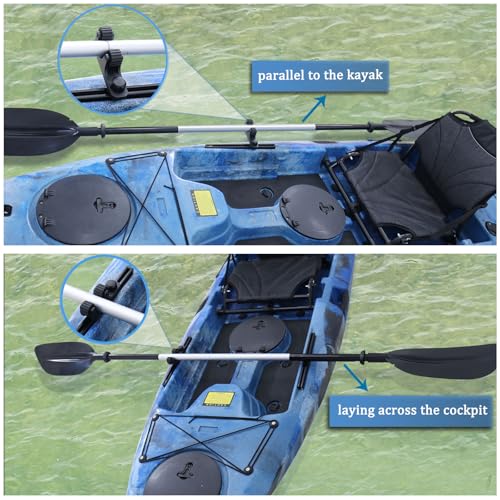 Huntury Kayak Paddle Holder, Save Kayak Track Space, Fishing Net, Fishing Poles Holder for Fishing, Track Mount Accessories