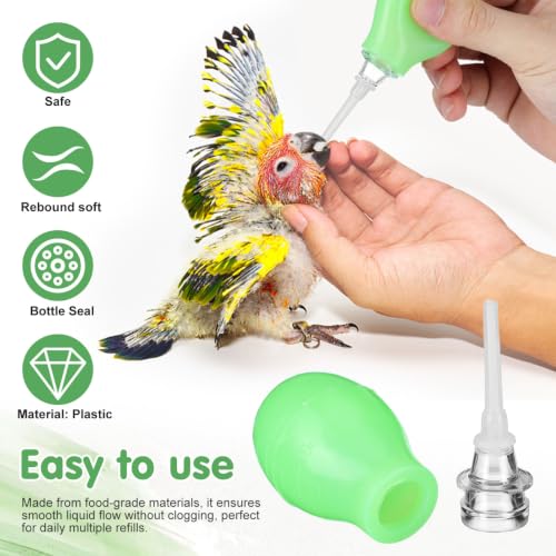 ULTECHNOVO Bird Feeding Syringe, Aquarium Liquid Droppers, Pipette Dropper with Graduated Scale Clear Plastic Long Tube and Rubber Bulb for Fish Tank Coral Feeder Bird Liquid Food Hand Feeding Tool