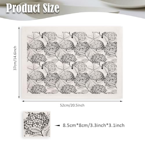 SUPERDANT 4PCS Flowers Underglaze Paper Transfer Hydrangea Transfer Papers for Clay Ceramic Porcelain Under Glaze Transfers for Pottery Enamel Decals Black Underglaze Decal Handcrafted Gifts - style: Hydrangea