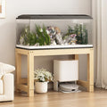 FORRTY Wooden Fish Tank Rack, Aquarium Stand Base Rack, 30-150cm Length, Heavy Load Capacity, Easy To Assemble And Maintain, Ideal For Aquariums, Plants, Reptile Tank Stand, Flower Stands(70X40X50CM(2 - size: 70X40X50CM(27X15X19IN)