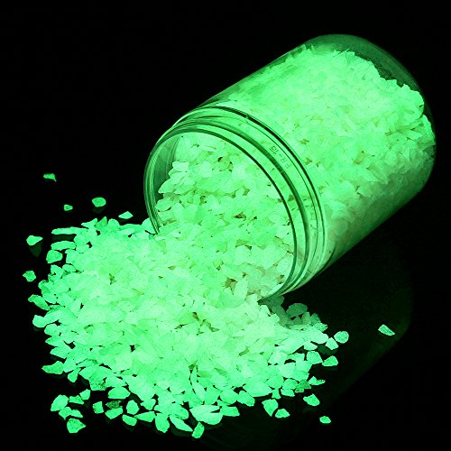 Shiny Stone Glow in the Dark Gravel Stones Rocks, Aquarium Gravel, Glow Rocks Stones,Decorative Rocks for Fish Tank Aquarium Garden Planter Landscape Decoration,280g/10oz (3-5mm, Red) - color: Red, size: 3-5mm