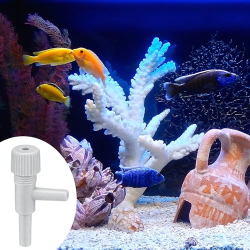 Gerrii 50 Pcs Aquarium Air Control Valve Fish Tank 2 Way Valves for 3/16" Airline Tubing Plastic Airflow Controllers Regulators Air Pump Accessories for Aquarium Fish Tank Adjustable Hose Connectors