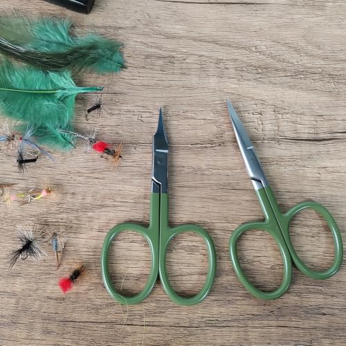 Fly Tying Scissor All Purpose 4inch Straight Scissor (Gold) - color: Gold