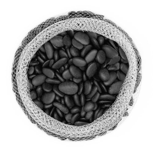 River Rocks Decorative Ornamental Vase Filler 1"-1.5" Black Aquarium Gravel 30 lbs - Landscaping Pebbles for Indoor Plants, Fish Tank Gravel, Terrarium& Home Decor, DIY & Crafting – Royal Imports - size: 1"- 1.5" - 30 lbs, style: Black