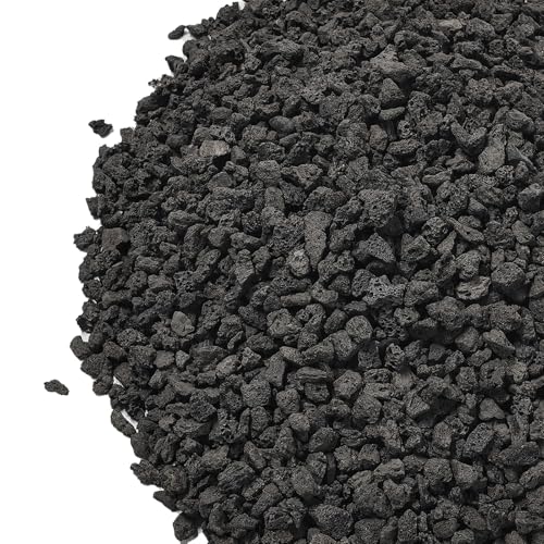 2.5lbs Small Lava Rocks for Plants Drainage, 1/5 Inch Black Gravel Mulch for House Plants, Succulent Rocks Pebbles for Planters,Cactus, Bonsai Tree, Pure Volcanic Rocks, Top-Dressing - color: Black