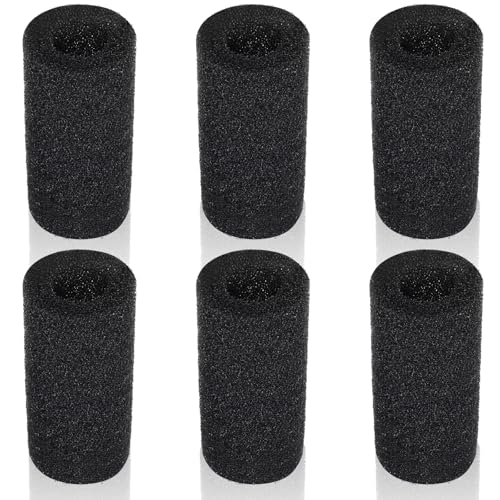 6-Pack Pre-Filter Sponge for Aquarium Shrimp Fry Fish Tank Filter 0.8” Intake, Aquarium Pre Filter Sponge, High-Porosity Foam Roll Replacement Foam Cover, Easy to Clean