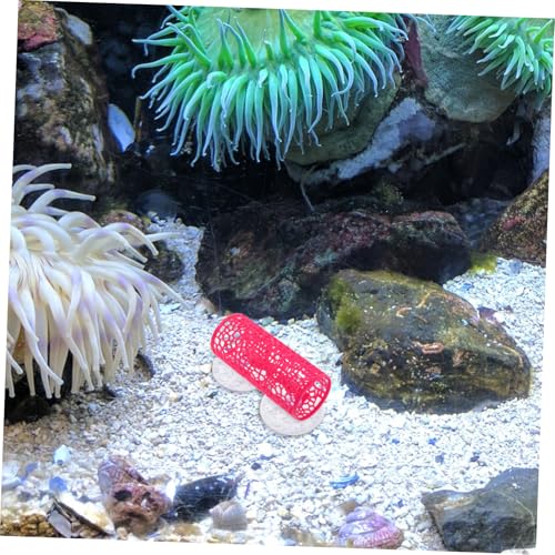 WOONEKY 2pcs Betta Fish Cave Tunnel Durable Plastic Aquarium Hideout Decor for Fish and Shrimp Easy to Install Underwater Resting Tube