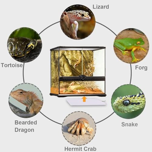 Aiicioo Reptile Heating Pad - Hermit Crab Heater Heat Mat for Reptiles Snake Lizard 24 Watt - size: 8" X 18"(24W)