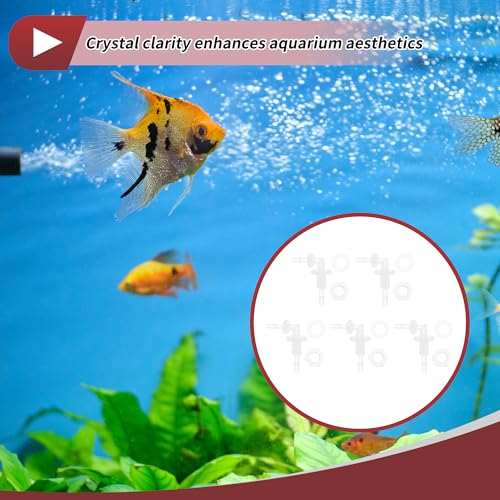 1 Set Aquarium Plastic Hose Barb Fitting 3/32" Hose ID Elbow Connectors Aquarium Tank Air Pump Hose Joints Clear PP - size: 3/32"-M6