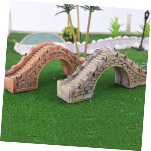 2pcs Resin Arch Bridge Ornaments Miniature Garden Landscape Bridge Decor for Aquarium Supplies