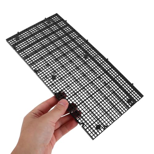 BESPORTBLE 10pcs Aquarium Fish Tank Divider Plastic Grid Panel 30x15cm Black Bottom Filter Mesh Partition for Breeding Separation and Fish Isolation