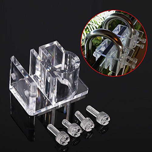 Fdit Acrylic Fish Tank Water Filter Mount Hose Tube Fixing Clip Aquarium Water Pipe Holder Tube Hanger