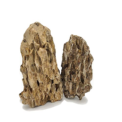 Lifegard Dragon Ohko Aquarium Rock Small and Medium Size Stone 40 Lbs Case Qty, Brown