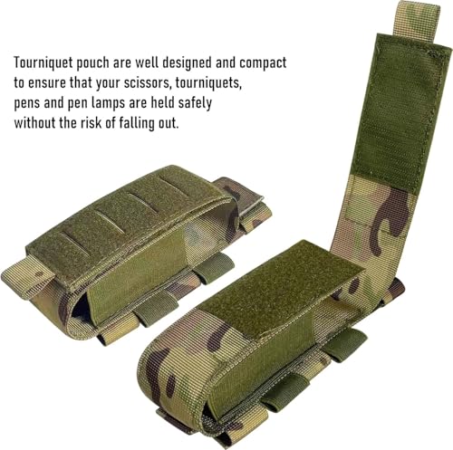 Upgrade 1000D Laser Cut Molle Tourniquet Holder, Heavy Duty Tactical Molle Tourniquet Pouch Holder - color: SET-SIMPLECP
