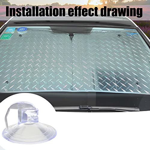 Sunshade Suction Cups 24Pcs Car Shade Windshield Suction Cups PVC Sucker for Car Shades Windows, Windshield, Kitchen, Bathroom (Clear) - color: Transparent