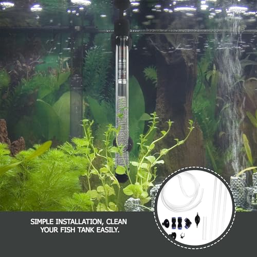 Amosfun 3pcs Fish Tank Cleaner Siphon Set Aquarium Gravel Vacuum Water Changer Manual Sand Washing Tool for Fish Tank Maintenance