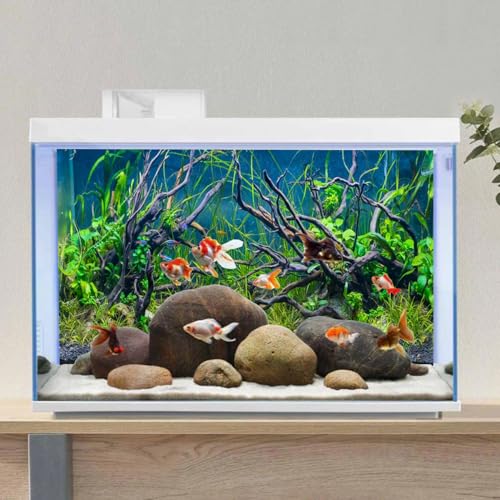 AWERT 60x24 inches Tropical Fish Tank Background River Bed & Lake Aquatic Plant Undersea Tree Branch Aquarium Background Vinyl - size: 60x24in/150x60cm