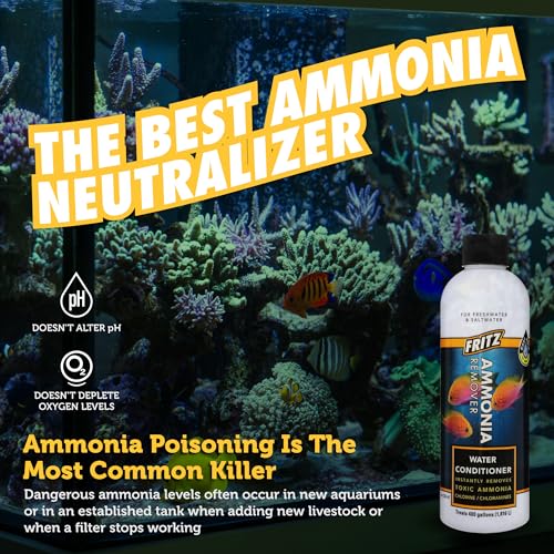 Fritz Aquatics ACCR Water Conditioner Instantly Removes Toxic Ammonia/Chlorine & Chloramines for Fresh & Salt Water Aquariums (8-Ounce) - size: 8 oz