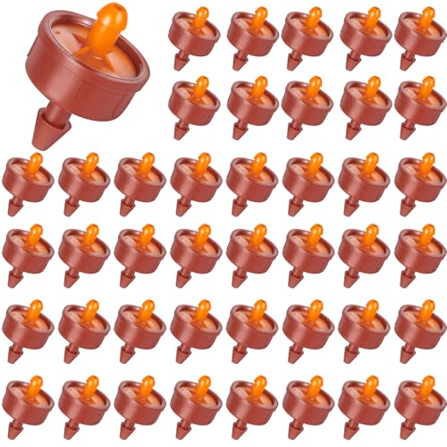 60Pcs 3 GPH Pressure Compensating Irrigation Drippers, Watering Spot GPH Dripper Drip Emitters Heads Constant Flow Outlet Heads for 1/4 Inch Irrigation Tubing for Garden Irrigation System - color: 3 GPH 60PCS