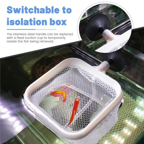 2 Pcs Fish Net for Fish Tank Long Handle, Fish Net Aquarium Small, Shrimp Net, Fine Mesh Aquarium Net Skimmer, Fish Tank Fishing Net, Fish Tank Nets Fine Mesh Tank for Aquarium Accessories