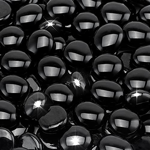 Stanbroil 10-Pound Fire Glass Beads - 1/2 inch Luster Fire Glass Drops for Fireplace Fire Pit | Gas Log Sets | Landscaping | Fish Tank, Onyx Black Luster - color: Onyx Black