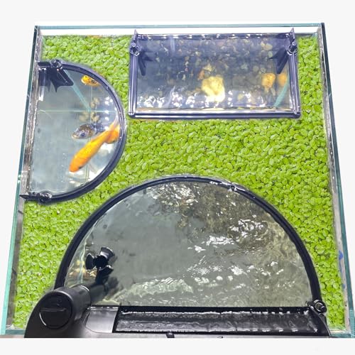 Floating Plant Corral for Aquarium, Fish Tank Accessories to Separate Floating Plants, Automatically Adjusts Height with Water Level, Suitable for All Floating Plants and All Aquariums (Style 3)